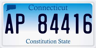 CT license plate AP84416