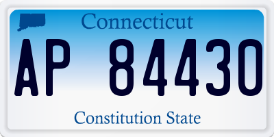 CT license plate AP84430