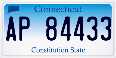 CT license plate AP84433