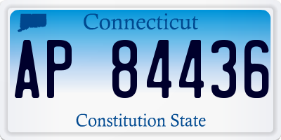 CT license plate AP84436