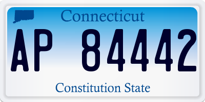 CT license plate AP84442
