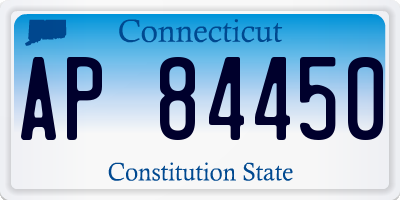 CT license plate AP84450