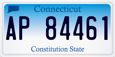 CT license plate AP84461