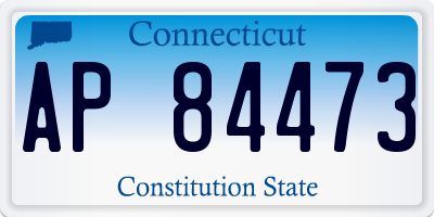 CT license plate AP84473