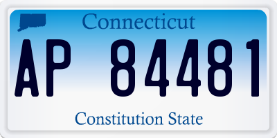 CT license plate AP84481
