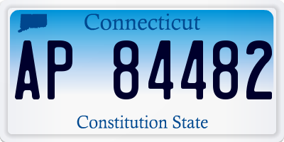 CT license plate AP84482