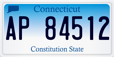 CT license plate AP84512