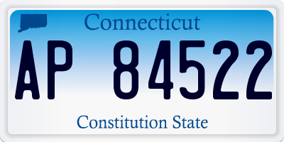 CT license plate AP84522