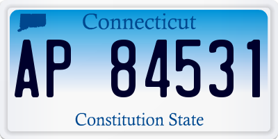 CT license plate AP84531