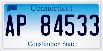 CT license plate AP84533