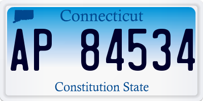 CT license plate AP84534