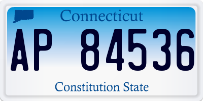 CT license plate AP84536