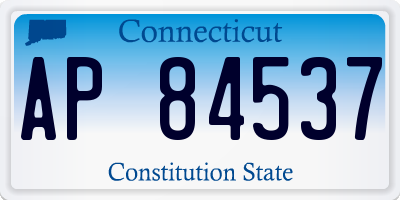 CT license plate AP84537
