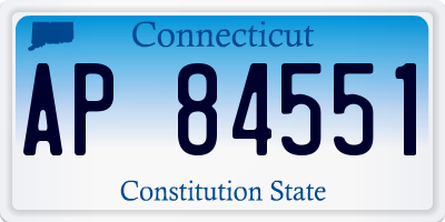 CT license plate AP84551