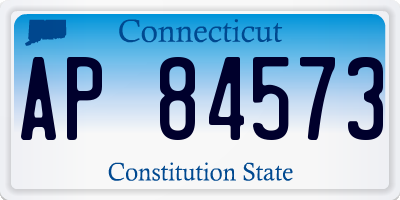 CT license plate AP84573