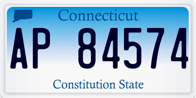 CT license plate AP84574