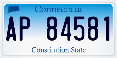 CT license plate AP84581