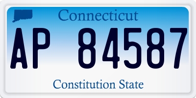 CT license plate AP84587
