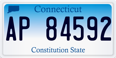 CT license plate AP84592