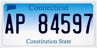 CT license plate AP84597