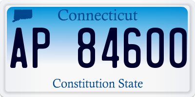 CT license plate AP84600