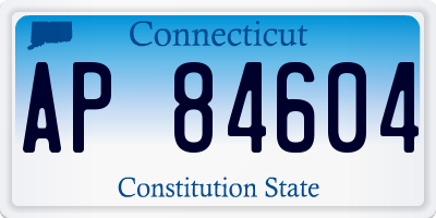 CT license plate AP84604
