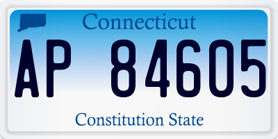 CT license plate AP84605