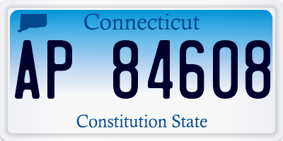 CT license plate AP84608