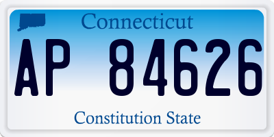 CT license plate AP84626