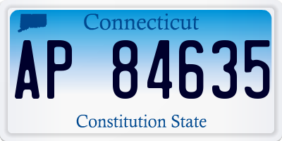 CT license plate AP84635
