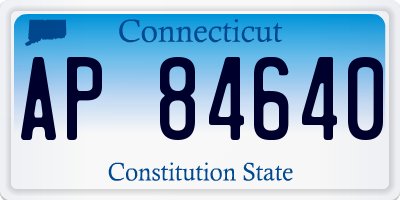 CT license plate AP84640