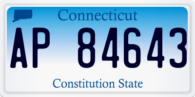 CT license plate AP84643