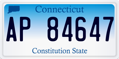 CT license plate AP84647