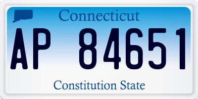 CT license plate AP84651