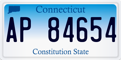 CT license plate AP84654