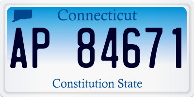 CT license plate AP84671
