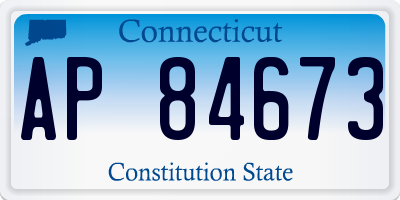 CT license plate AP84673