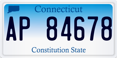 CT license plate AP84678