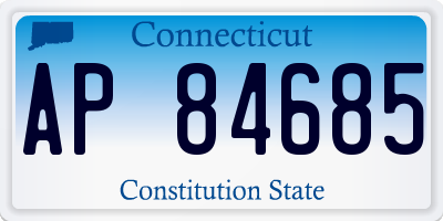CT license plate AP84685