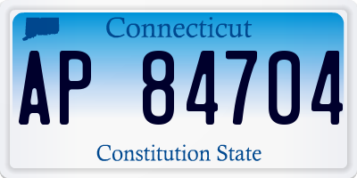 CT license plate AP84704