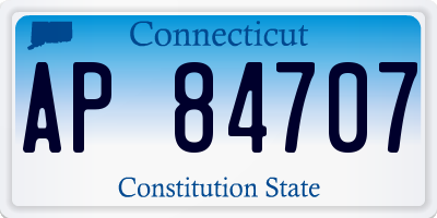 CT license plate AP84707