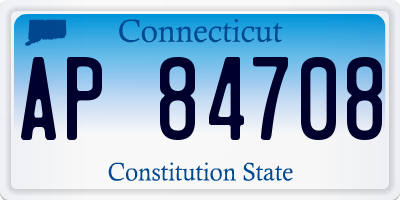CT license plate AP84708