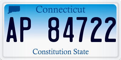 CT license plate AP84722