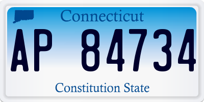 CT license plate AP84734