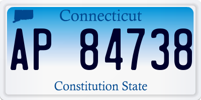 CT license plate AP84738