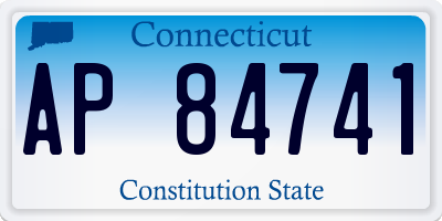 CT license plate AP84741