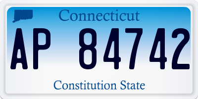 CT license plate AP84742