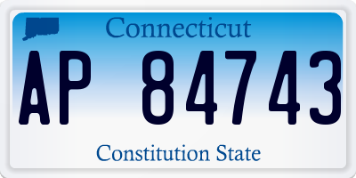 CT license plate AP84743