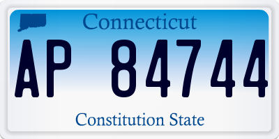 CT license plate AP84744