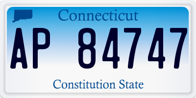 CT license plate AP84747
